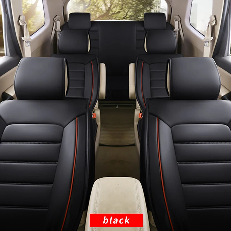 black Набор чехлов для сидений автомобиля на 7 сидений для Chrysler 300c Town Strand Sebring 300 PT Cruiser Grand Voyager nicfica 200 Aspen cirрус Concorde - Название цвета: black