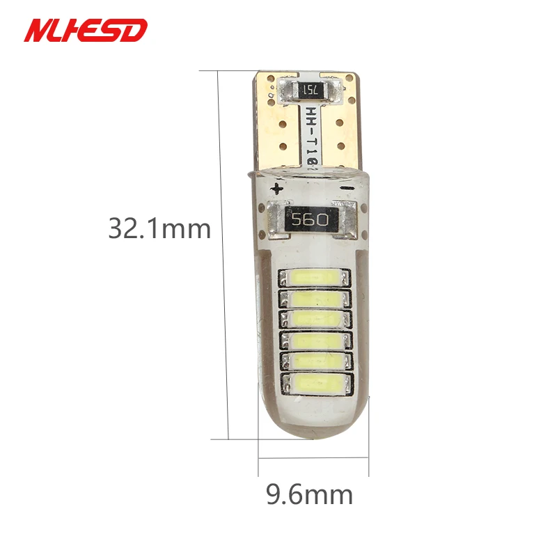 100 шт. ошибок T10 светодиодный w5w 158 168 194 4014 t10 12smd SMD СВЕТОДИОДНЫЙ Автомобиля замена