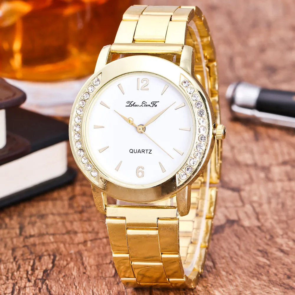 2018 золотые часы женские со стразами Bing бриллианты модные роскошные из