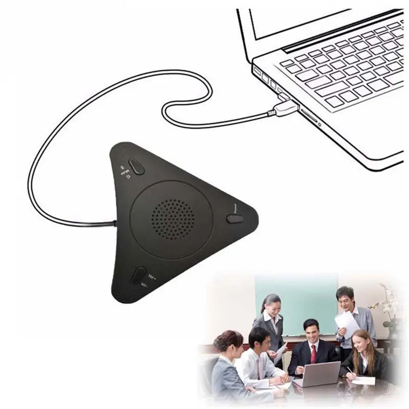 Usb Desktop Computer Conference Omnidirectional Condenser Microphone Mic Speaker Speakerphone For Business Video Meeting | Электроника