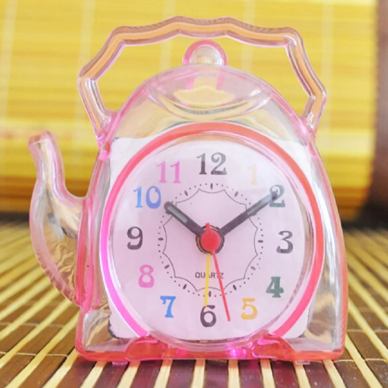 Будильник электронные настольные часы имитация кристалла чайник образный