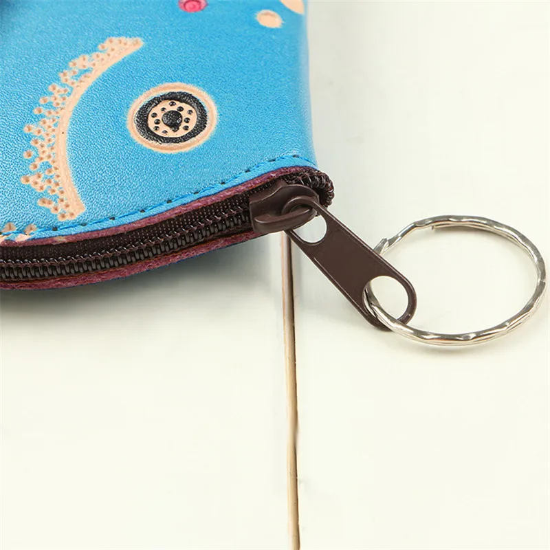 Милый кожаный брелок с рыбкой сумка на молнии мультяшный рисунок рыбы сменный