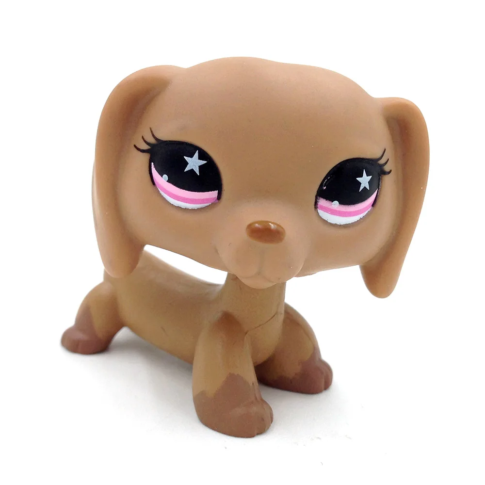 Pet Shop животные PS 932 Розовая звезда глаза щенок такса коричневые игрушки для