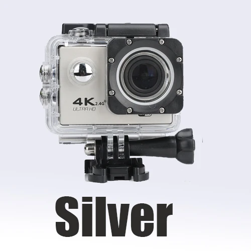 Silver Спортивная Экшн-камера Guzcadun, видео, Wi-Fi, Ультра HD, для подводного плавания, 1080 P, камера 4K DVR, водонепроницаемая, на шлем, велосипедная камера - Цвет: Silver