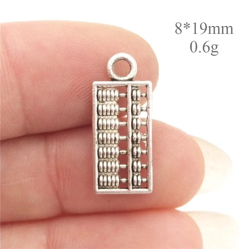 Оптом 30 шт. тибетские посеребренные Подвески-абакусы из цинкового сплава оптом