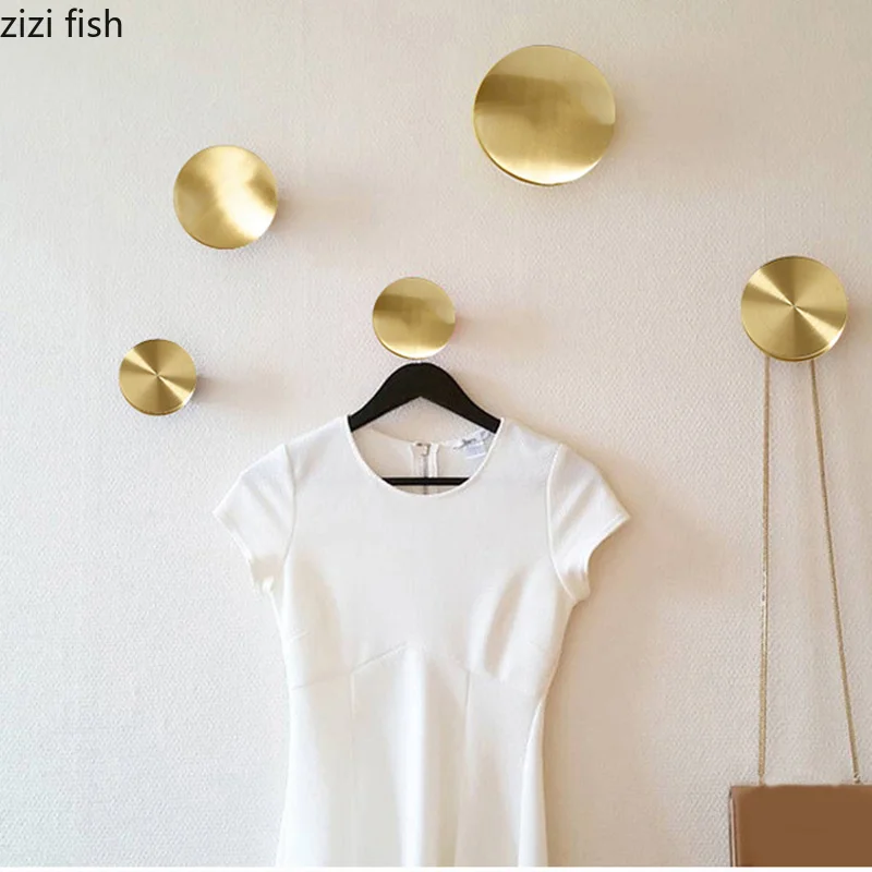 Креативный настенный крючок из золотой латуни в скандинавском стиле украшение