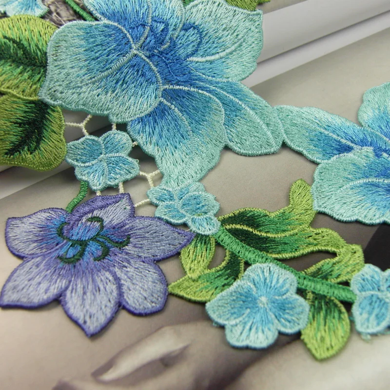 1 шт. новинка цветок сливы аппликация для одежды вышивка нашивка тканевая