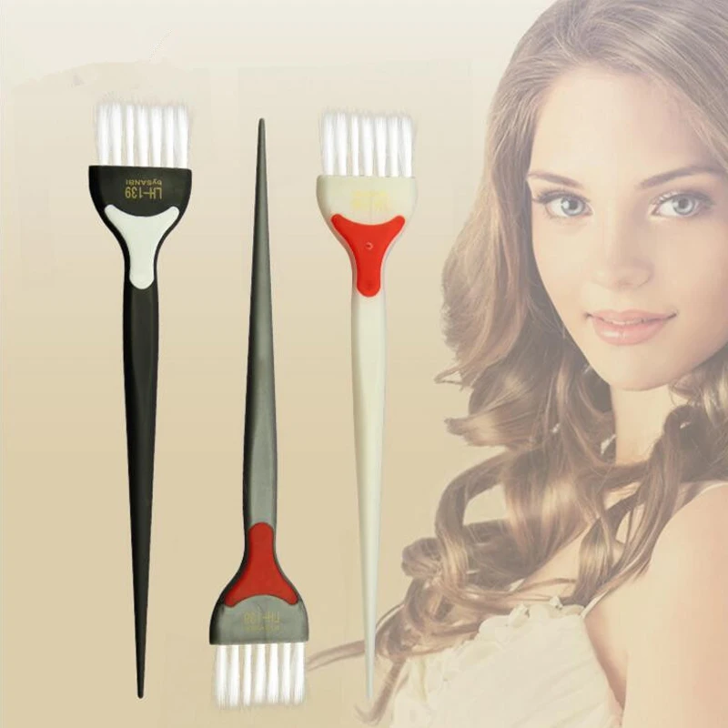 3 шт. Пластик профессиональная машинка для стрижки волос Цвет краситель щетка