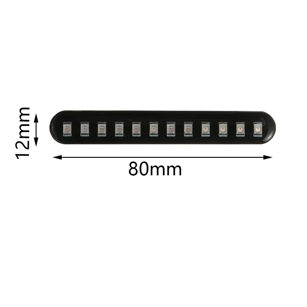 Универсальный 2 шт. последовательного вода течет 12 LED мини полоски автомобиля