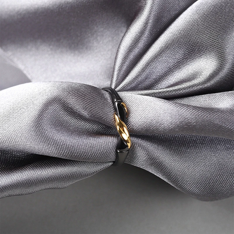 Весеннее Настоящее серебро 925 проба Золотое винтажное черное кольцо креативные