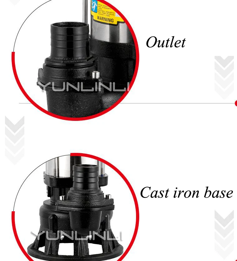 Насос для сточных вод из нержавеющей стали бытовой автоматический септический