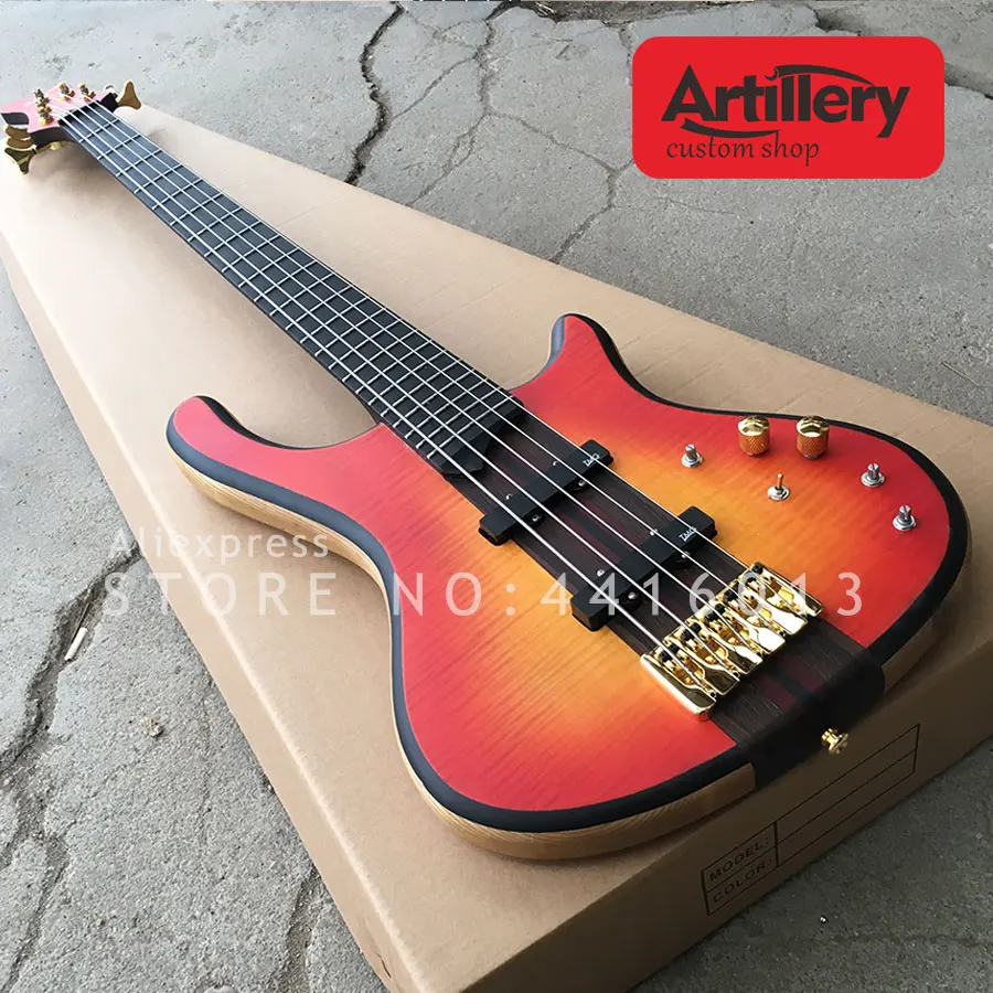 Высокое качество заводской заказ Mayones бас 5 струн с венге шеи клен музыкальный инструмент магазин
