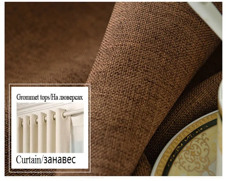 Curtain Чистая естественная сцена затенение цвет хлопок и лен шторы для гостиной высокого класса Контрактная и современная спальня - Цвет: Curtain