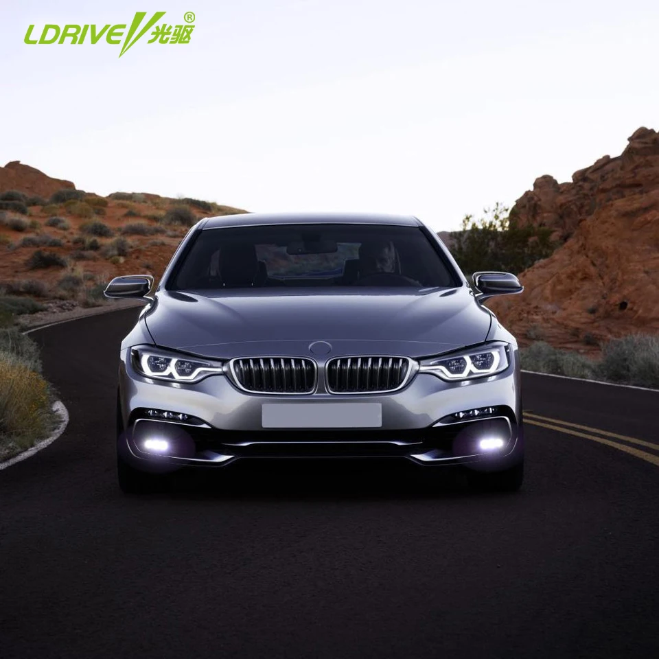 LDRIVE 2 шт./компл. светодиодный DRL с поворотом световой сигнал автомобиля светильник