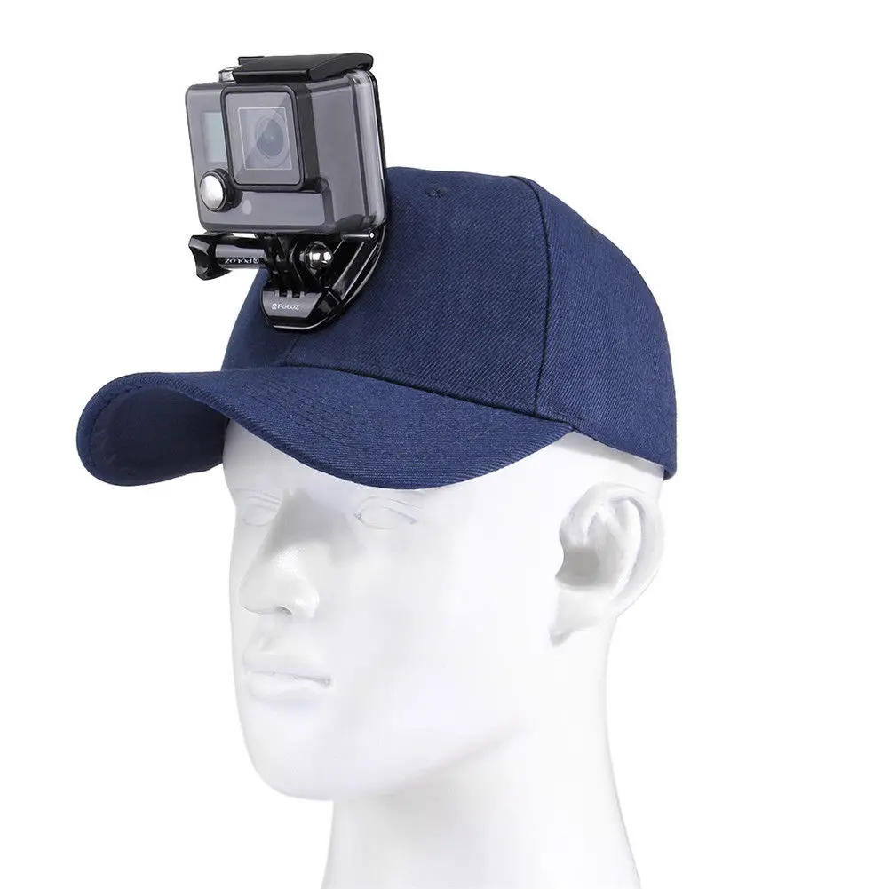 Для Go Pro Аксессуары Открытый шляпа от солнца Topi бейсболка W/держатель крепление для GoPro HERO5 HERO4 Session HERO 5 4 3 2 1 синий