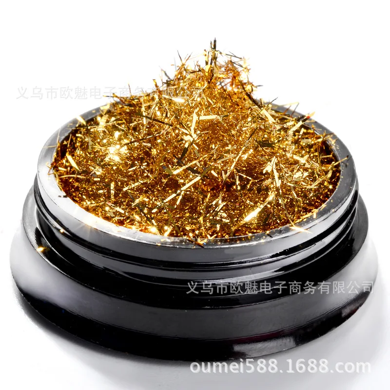 1 коробка алюминиевая фольга металлическая проволока хлопья для ногтевого