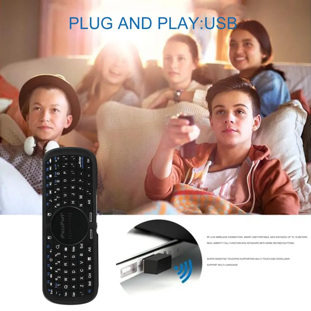 Портативный размер 2 4G мини беспроводная клавиатура для ПК Android Smart tv Box с