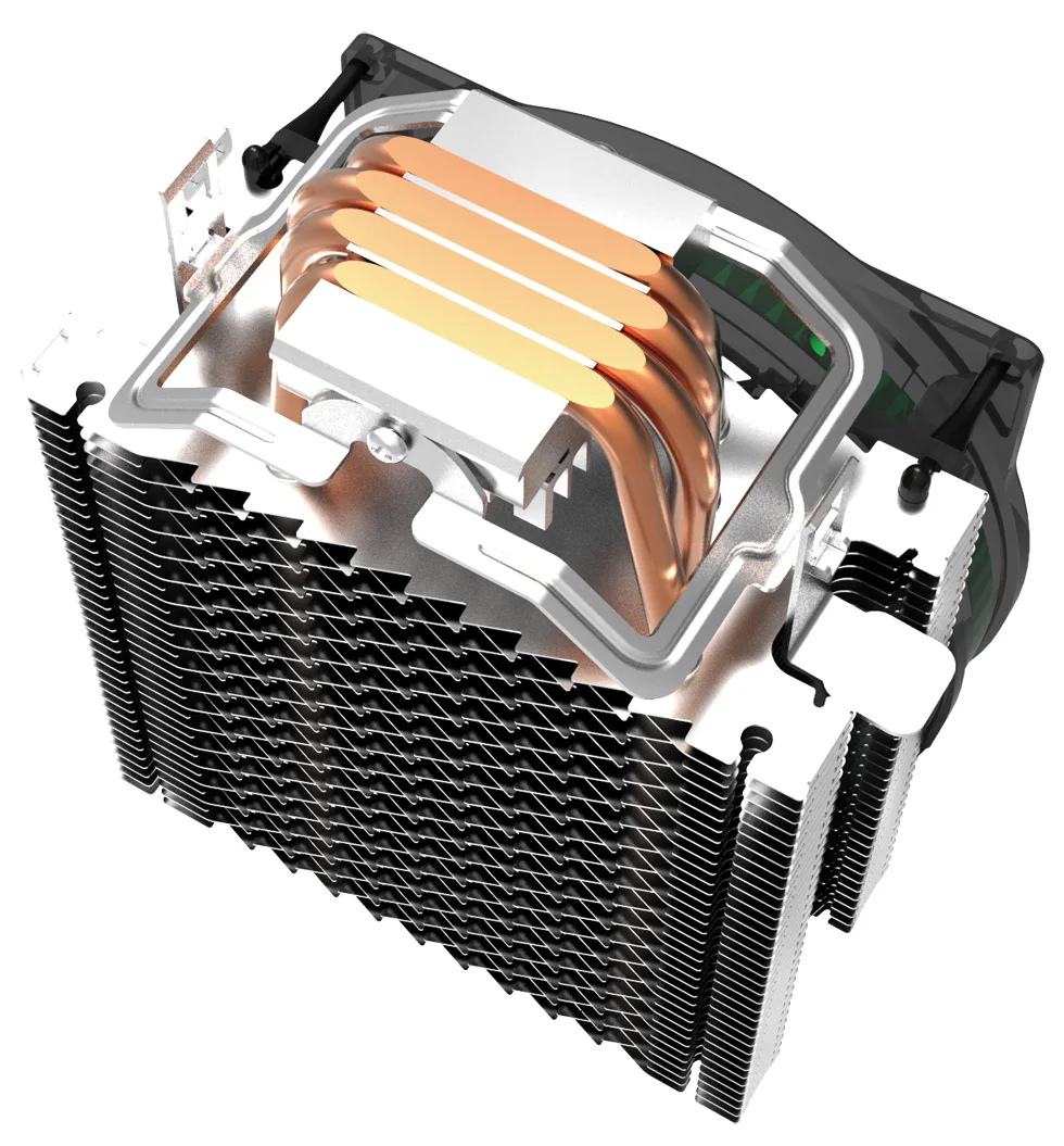 PCCOOLER x4 процессорного кулера 4 тепловыми Процессор Вентилятор охлаждения 120 мм 4PIN