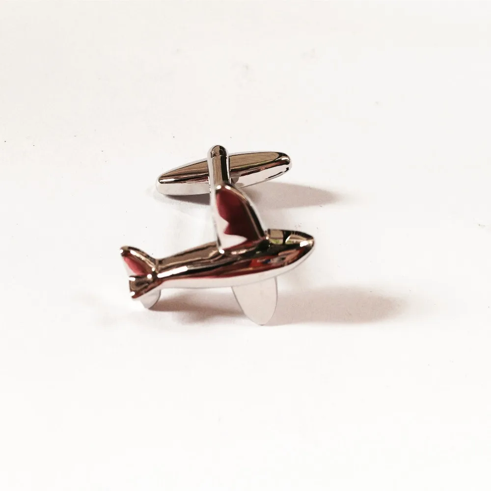 Запонки в виде самолета для пилота жениха ювелирные изделия подарок мужские