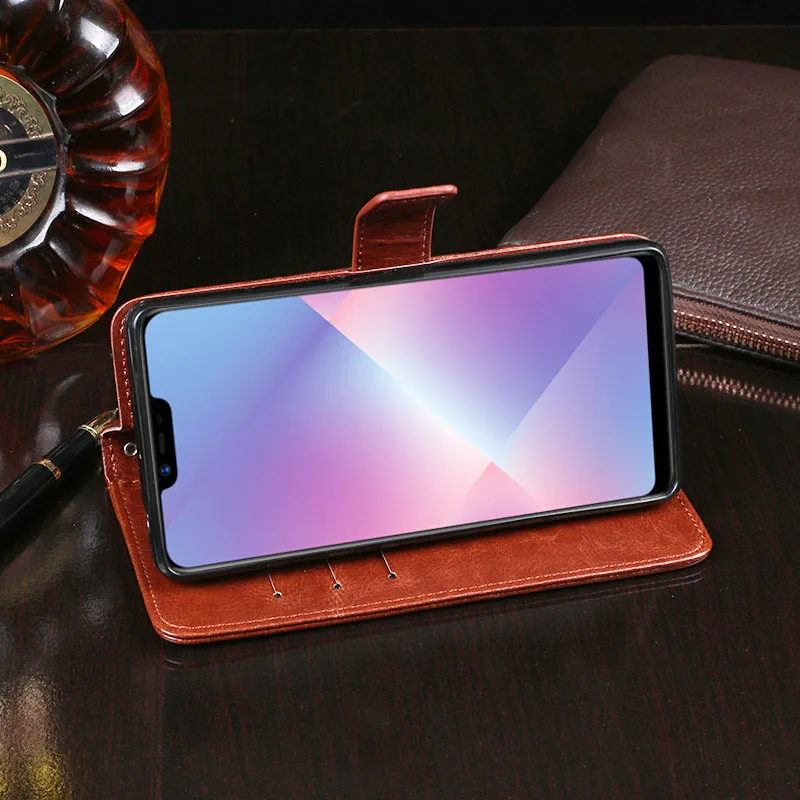Чехол OPPO A3S Роскошный кожаный флип-чехол для A5 защитный чехол телефона задняя
