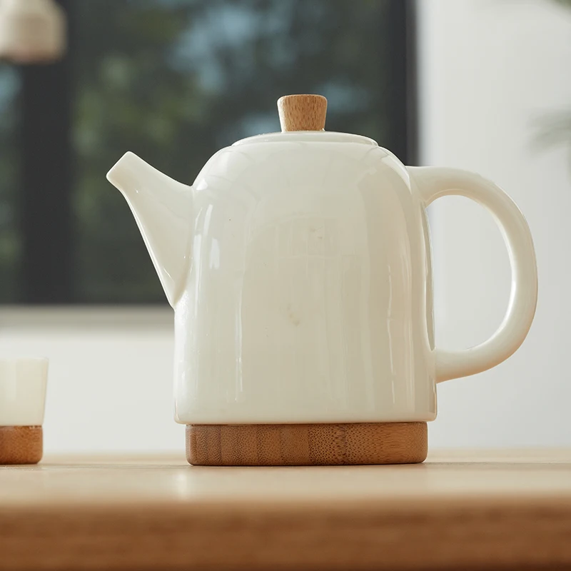 

Bone China Teapot Chinese Kungfu Tea set Ceramic Teapot and Two Cups
