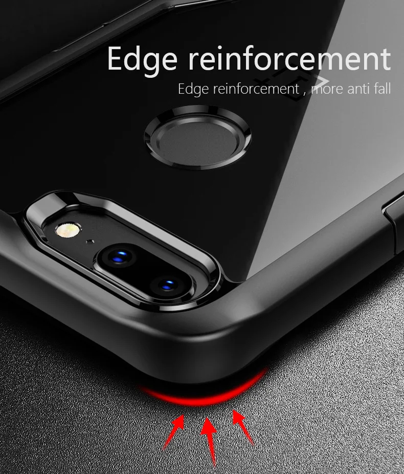 Чехол для Oneplus 5t противоударный Прозрачный чехол OnePlus 5 6 мягкий ТПУ Силикон +