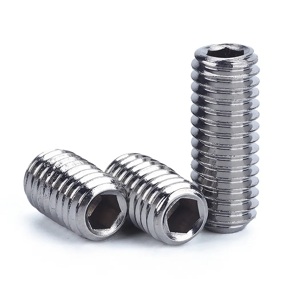 

M2 M2.5 M3 304 Stainless Steel Screws Cup Point Grub Screws Metric Thread Hexagon Socket Set Screws Headless Length 2-4mm