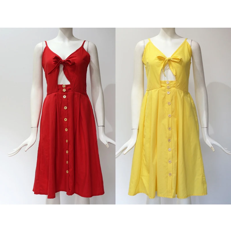 Сексуальное женское платье с v образным вырезом и бантом длинное без рукавов