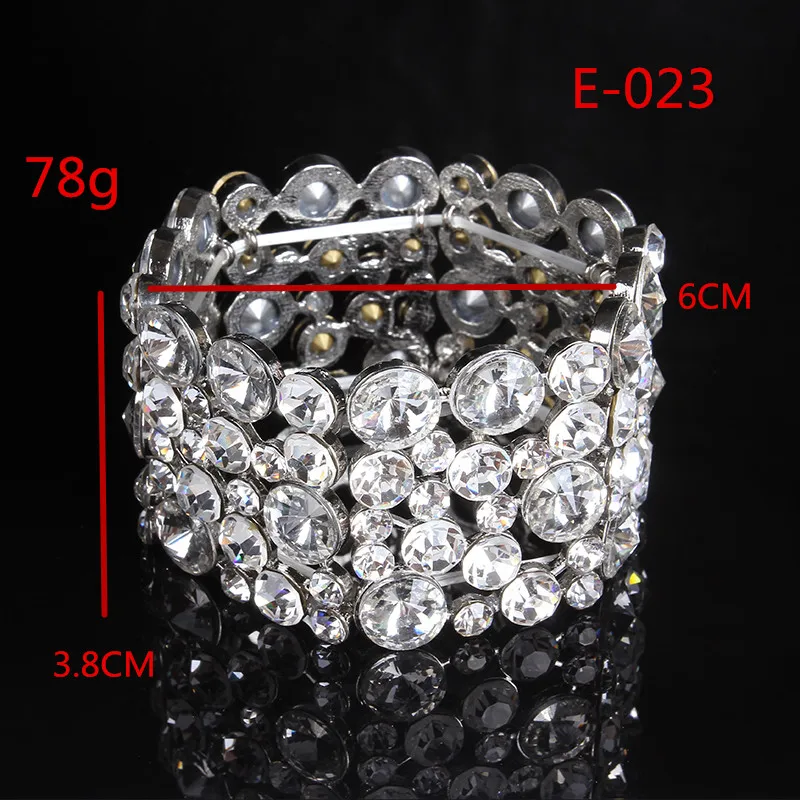 Crystal Bridal bracelet silver multi - row hollow ornament Women wedding accessories Korean style bride jewelry | Украшения и