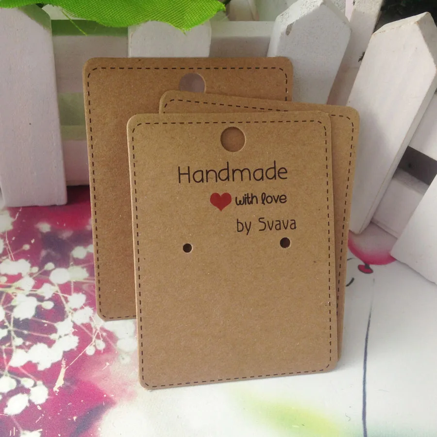 Сделай Сам сделанные вручную пустые крафтовые серьги карточки для 1 пары сережек