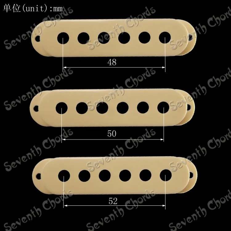 5 наборов кремовых чехлов для электрогитары (расстояние между струнами 48/50/52 мм) |