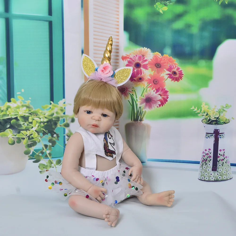 Куклы 23 '' полностью силиконовые куклы для новорожденных девочек модные