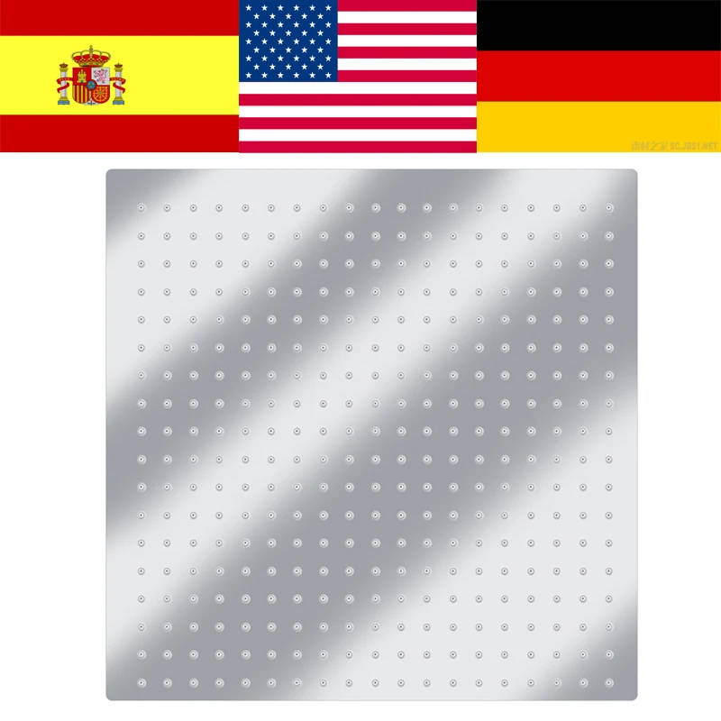 Насадка для душа Тропический Душ ванной комнаты 16 дюймов хромированная насадка