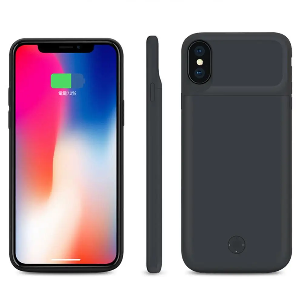 Для Iphone XS чехол для батареи умный силикагелевый Материал чехол для батареи Чехол для питания для Iphone X XS чехол для батареи - Цвет: grey