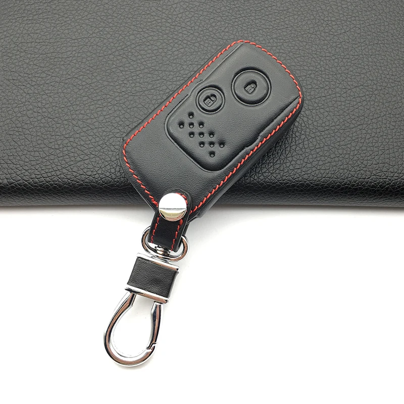 100% кожаный чехол для брелка 99% хвалю Honda Accord CIVIC CRV Fit 2006 2015 2 кнопки умный пульт