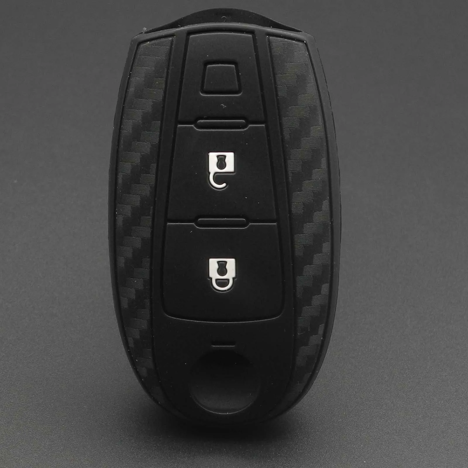 jingyuqin Carbon Fiber Silicone Car Remote Key Case Fob Cover For Suzuki Vitara Swift Ignis Kizashi SX4 Baleno Ertiga 2Buttons | Автомобили