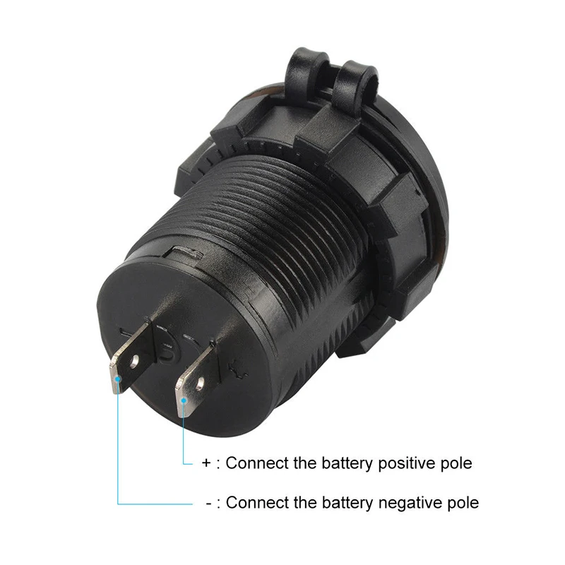 1PC 5V 2.1A Dual USB Port Charger Socket with LED Voltmeter Indictator Digital Display for Car Motorcycle For Phone Pad Tablet