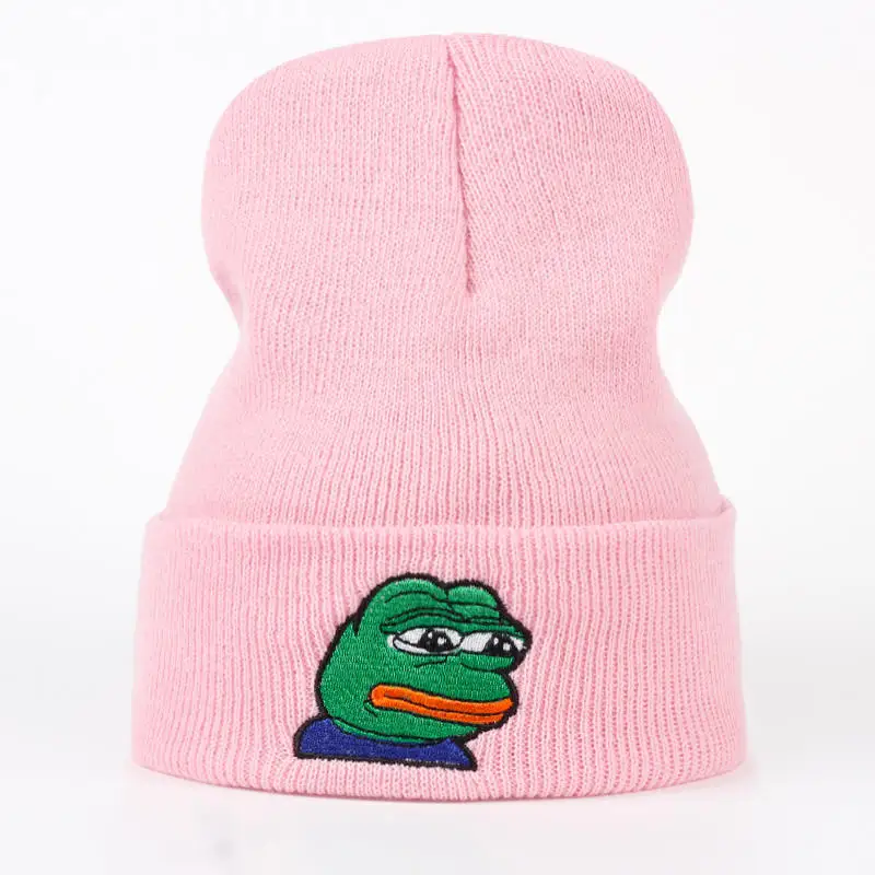 Грустно Кермит Кепки лягушка Pepe неможет человек Вышивка шапочки хип-хоп одежда