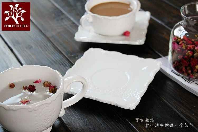 Фирменные высококачественные западные чашки + блюдце набор с двумя ушками и