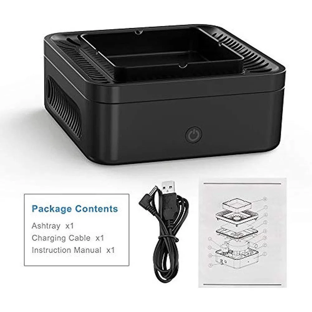 

Newly USB Rechargeable Smokeless Ashtray Secondhand Smoke Air Filter Purifier for Home Office Car MK