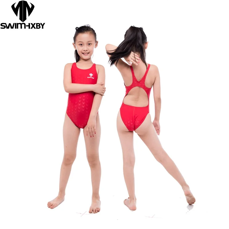 

HXBY Racing Training Kids Swimwear For Girls Bathing Suits Children One Piece Swimsuit Girls Swim Wear Swimsuits Swimming S