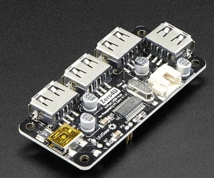 

3298 Zero4U - 4 Port USB Hub for RPi Zero 1.3 Module winder