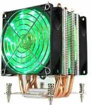 Green LED ARSYLID кулер для процессора, 6 тепловых трубок, двойной вентилятор 9 см, 4-контактный PWM вентилятор, Поддержка Intel LGA115x 1366 2011 TDP 130 Вт, бесшумный вентилятор X79 X99 X58 - Цвет лезвия: Green LED