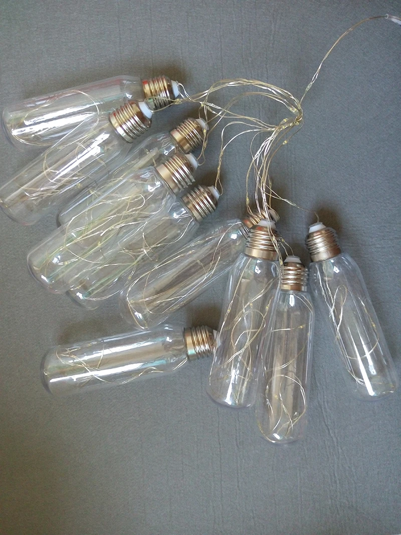 10Bulb AC 110-240V 100 светодиодный светильник для бутылок 15 см, большая лампочка, лампочка, медная проволока, гирлянда 3 м, светодиодный светильник, украшение для рождественской гирлянды - Испускаемый цвет: 10Bulb AC 110-240V