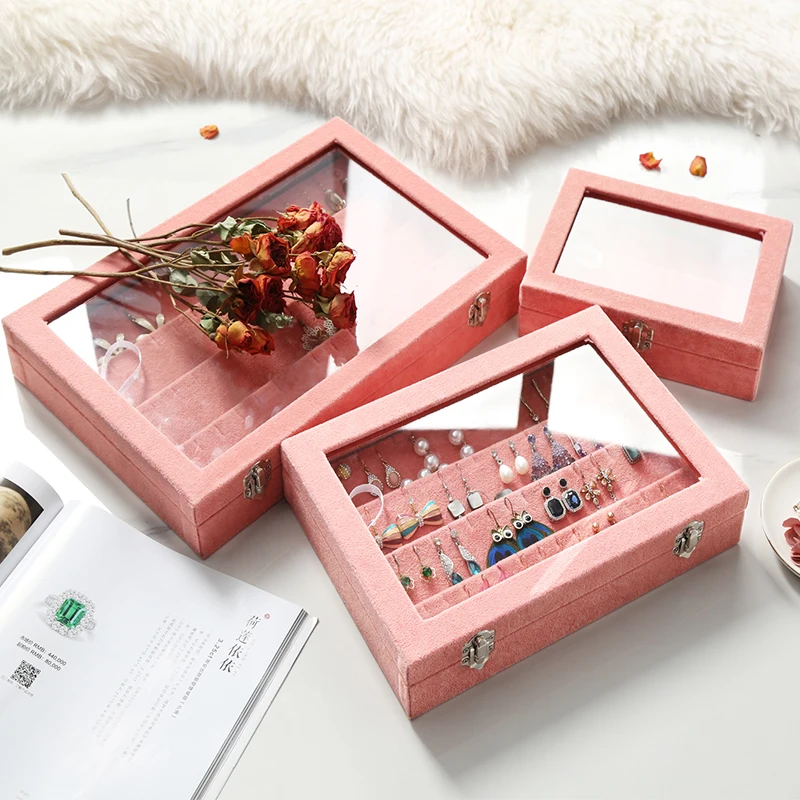 ANFEI Fashion jewelry Accessories box plate stud earring earrings storage case ring wedding birthday gift Free shipping Z1231 | Украшения и