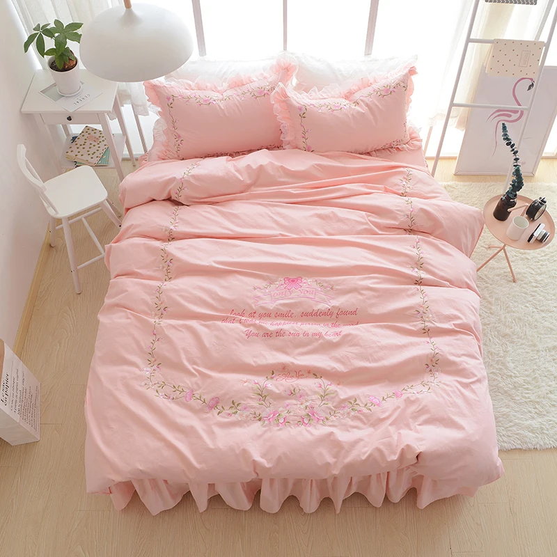 2017 Комплект постельного белья в Корейском стиле 100% хлопок пододеяльник с