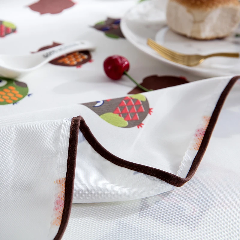 Прямоугольная скатерть водостойкая Смешанная однотонная покрытие стола анти