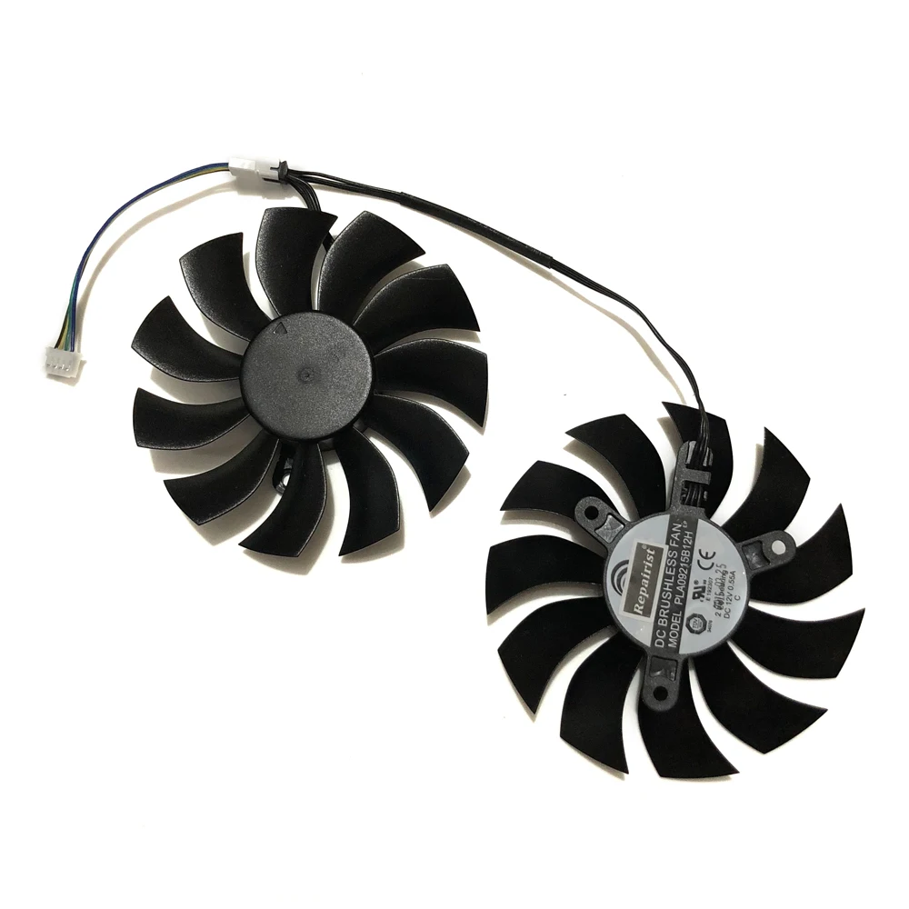 2 шт./компл. 4Pin 85 мм Диаметр 0.55A GTX 970/750Ti GPU Графика карты охладитель вентиляторы для