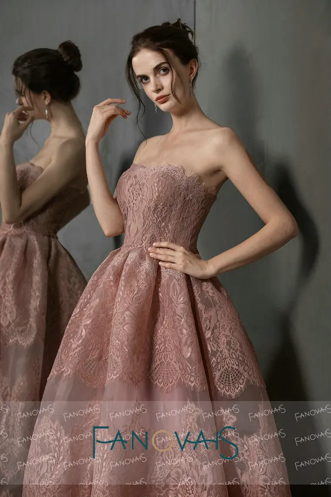 Strapless Dusty Pink Eening Dresses for Women 2020 Long Elegant Formal Dress Party Prom robe soiree | Свадьбы и торжества