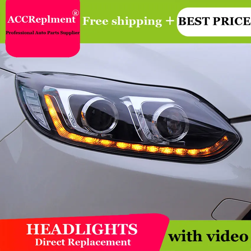 AUTO.PRO светодиодный ные фары для фокуса 2012-2014 бифокальные линзы H7 Ксеноновые